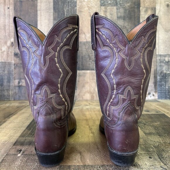 Lucchese 2000 Brown T0056J4 Western Cowboy Boots Mens 7 EE - Picture 7 of 12